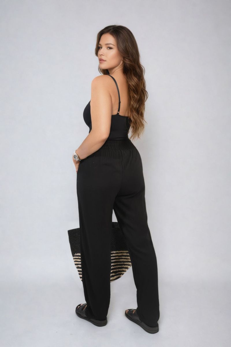 Drawstring High Waist Trouser with Side Pockets