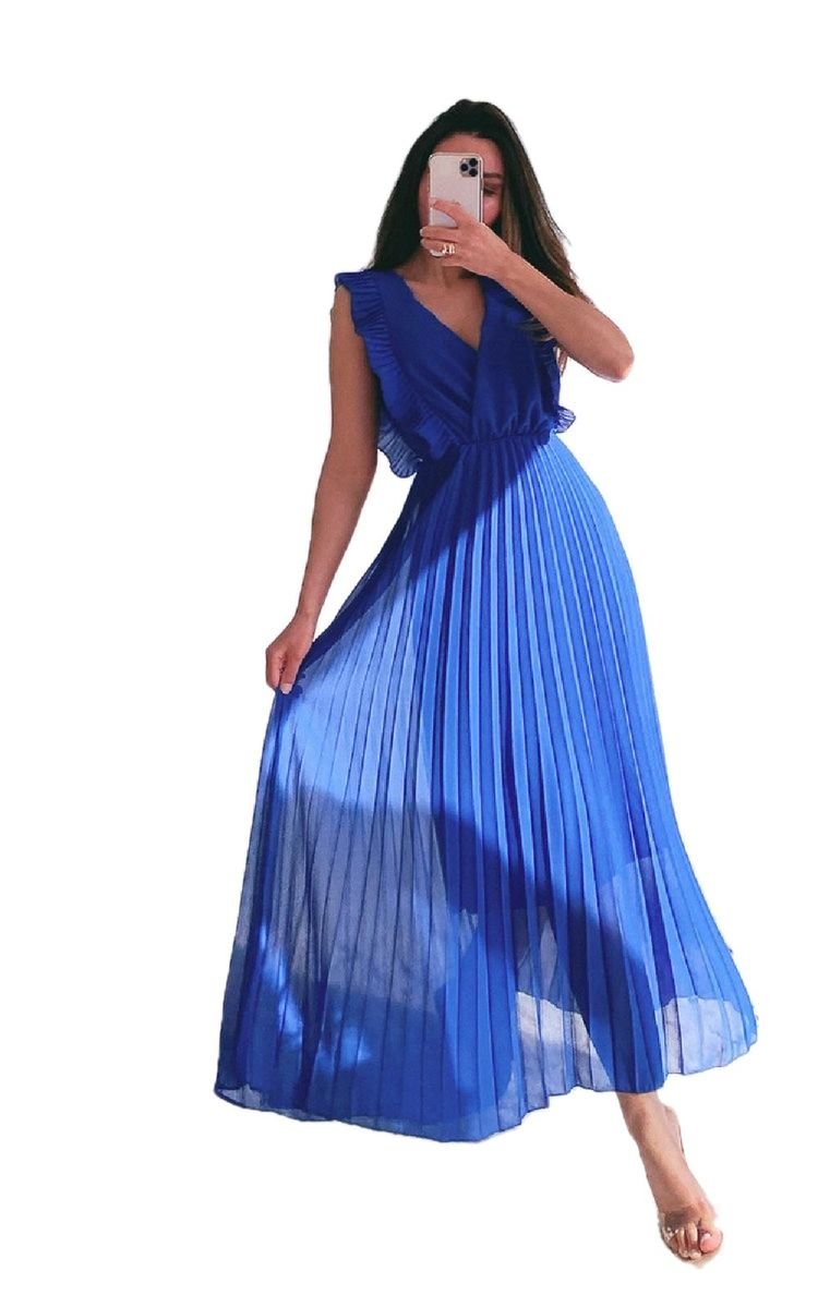 Pleated Maxi Dress